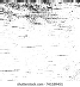 Abstract halftone wave dotted background. Futuristic twisted grunge pattern, dot, circles. Vector futuristic texture for posters, sites, business cards, postcards, interior design, labels.