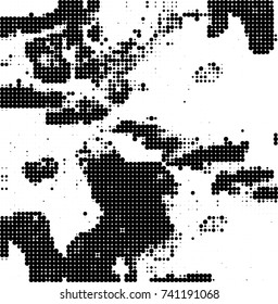 Abstract halftone wave dotted background. Futuristic twisted grunge pattern, dot, circles. Vector futuristic texture for posters, sites, business cards, postcards, interior design, labels.