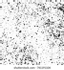 Abstract halftone wave dotted background. Futuristic twisted grunge pattern, dot, circles. Vector futuristic texture for posters, sites, business cards, postcards, interior design, labels.