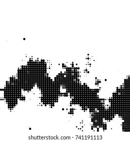 Abstract halftone wave dotted background. Futuristic twisted grunge pattern, dot, circles. Vector futuristic texture for posters, sites, business cards, postcards, interior design, labels.