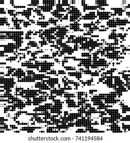 Abstract halftone wave dotted background. Futuristic twisted grunge pattern, dot, circles. Vector futuristic texture for posters, sites, business cards, postcards, interior design, labels.