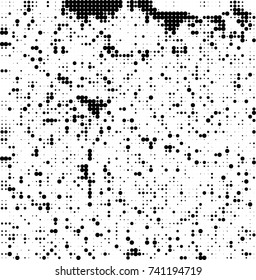 Abstract halftone wave dotted background. Futuristic twisted grunge pattern, dot, circles. Vector futuristic texture for posters, sites, business cards, postcards, interior design, labels.