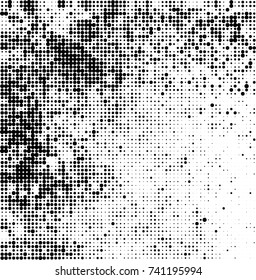 Abstract halftone wave dotted background. Futuristic twisted grunge pattern, dot, circles. Vector futuristic texture for posters, sites, business cards, postcards, interior design, labels.