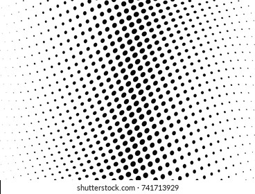 Abstract halftone wave dotted background. Futuristic twisted grunge pattern, dot, circles.  Vector modern optical pop art texture for posters, business cards, cover, labels mock-up, stickers layout