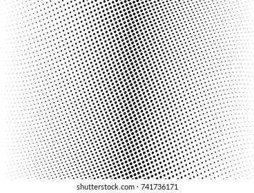 Abstract halftone wave dotted background. Futuristic twisted grunge pattern, dot, circles.  Vector modern optical pop art texture for posters, business cards, cover, labels mock-up, stickers layout