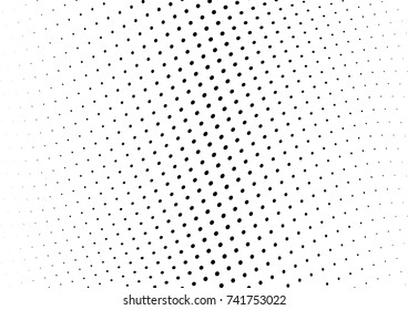 Abstract halftone wave dotted background. Futuristic twisted grunge pattern, dot, circles.  Vector modern optical pop art texture for posters, business cards, cover, labels mock-up, stickers layout