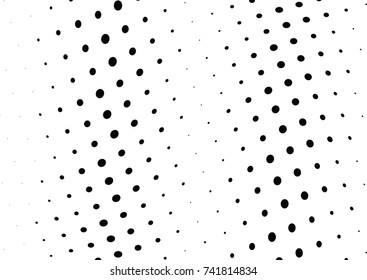 Abstract halftone wave dotted background. Futuristic twisted grunge pattern, dot, circles.  Vector modern optical pop art texture for posters, business cards, cover, labels mock-up, stickers layout