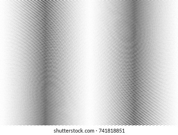 Abstract halftone wave dotted background. Futuristic twisted grunge pattern, dot, circles.  Vector modern optical pop art texture for posters, business cards, cover, labels mock-up, stickers layout