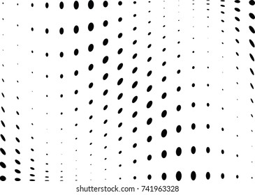 Abstract halftone wave dotted background. Futuristic twisted grunge pattern, dot, circles.  Vector modern optical pop art texture for posters, business cards, cover, labels mock-up, stickers layout