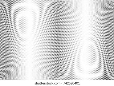 Abstract halftone wave dotted background. Futuristic twisted grunge pattern, dot, circles.  Vector modern optical pop art texture for posters, business cards, cover, labels mock-up, stickers layout
