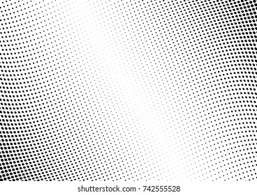 Abstract halftone wave dotted background. Futuristic twisted grunge pattern, dot, circles.  Vector modern optical pop art texture for posters, business cards, cover, labels mock-up, stickers layout