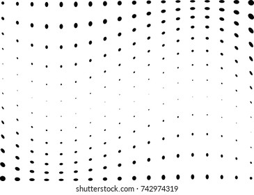 Abstract halftone wave dotted background. Futuristic twisted grunge pattern, dot, circles.  Vector modern optical pop art texture for posters, business cards, cover, labels mock-up, stickers layout