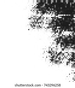 Abstract halftone wave dotted background. Futuristic twisted grunge pattern, dot, circles. Vector futuristic texture for posters, sites, business cards, postcards, interior design, labels.