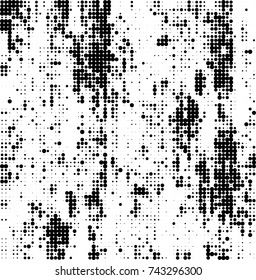 Abstract halftone wave dotted background. Futuristic twisted grunge pattern, dot, circles. Vector futuristic texture for posters, sites, business cards, postcards, interior design, labels.
