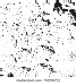 Abstract halftone wave dotted background. Futuristic twisted grunge pattern, dot, circles. Vector futuristic texture for posters, sites, business cards, postcards, interior design, labels.