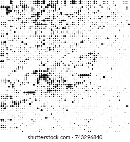 Abstract halftone wave dotted background. Futuristic twisted grunge pattern, dot, circles. Vector futuristic texture for posters, sites, business cards, postcards, interior design, labels.