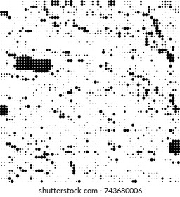 Abstract halftone wave dotted background. Futuristic twisted grunge pattern, dot, circles. Vector futuristic texture for posters, sites, business cards, postcards, interior design, labels.