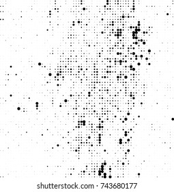 Abstract halftone wave dotted background. Futuristic twisted grunge pattern, dot, circles. Vector futuristic texture for posters, sites, business cards, postcards, interior design, labels.