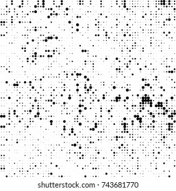 Abstract halftone wave dotted background. Futuristic twisted grunge pattern, dot, circles. Vector futuristic texture for posters, sites, business cards, postcards, interior design, labels.