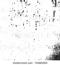 Abstract halftone wave dotted background. Futuristic twisted grunge pattern, dot, circles. Vector futuristic texture for posters, sites, business cards, postcards, interior design, labels.