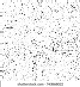 Abstract halftone wave dotted background. Futuristic twisted grunge pattern, dot, circles. Vector futuristic texture for posters, sites, business cards, postcards, interior design, labels.
