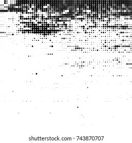 Abstract halftone wave dotted background. Futuristic twisted grunge pattern, dot, circles. Vector futuristic texture for posters, sites, business cards, postcards, interior design, labels.