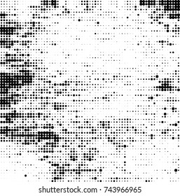 Abstract halftone wave dotted background. Futuristic twisted grunge pattern, dot, circles. Vector futuristic texture for posters, sites, business cards, postcards, interior design, labels.