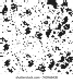 Abstract halftone wave dotted background. Futuristic twisted grunge pattern, dot, circles. Vector futuristic texture for posters, sites, business cards, postcards, interior design, labels.