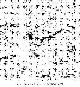 Abstract halftone wave dotted background. Futuristic twisted grunge pattern, dot, circles. Vector futuristic texture for posters, sites, business cards, postcards, interior design, labels.