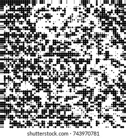 Abstract halftone wave dotted background. Futuristic twisted grunge pattern, dot, circles. Vector futuristic texture for posters, sites, business cards, postcards, interior design, labels.