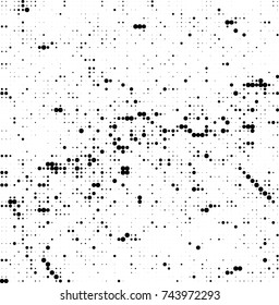 Abstract halftone wave dotted background. Futuristic twisted grunge pattern, dot, circles. Vector futuristic texture for posters, sites, business cards, postcards, interior design, labels.