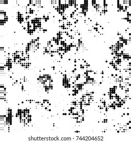 Abstract halftone wave dotted background. Futuristic twisted grunge pattern, dot, circles. Vector futuristic texture for posters, sites, business cards, postcards, interior design, labels.