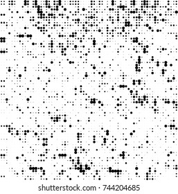 Abstract halftone wave dotted background. Futuristic twisted grunge pattern, dot, circles. Vector futuristic texture for posters, sites, business cards, postcards, interior design, labels.