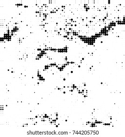 Abstract halftone wave dotted background. Futuristic twisted grunge pattern, dot, circles. Vector futuristic texture for posters, sites, business cards, postcards, interior design, labels.