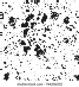 Abstract halftone wave dotted background. Futuristic twisted grunge pattern, dot, circles. Vector futuristic texture for posters, sites, business cards, postcards, interior design, labels.