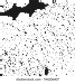 Abstract halftone wave dotted background. Futuristic twisted grunge pattern, dot, circles. Vector futuristic texture for posters, sites, business cards, postcards, interior design, labels.