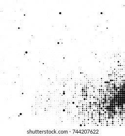 Abstract halftone wave dotted background. Futuristic twisted grunge pattern, dot, circles. Vector futuristic texture for posters, sites, business cards, postcards, interior design, labels.