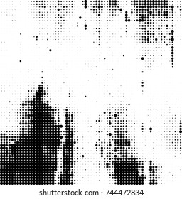 Abstract halftone wave dotted background. Futuristic twisted grunge pattern, dot, circles. Vector futuristic texture for posters, sites, business cards, postcards, interior design, labels.