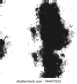 Abstract halftone wave dotted background. Futuristic twisted grunge pattern, dot, circles. Vector futuristic texture for posters, sites, business cards, postcards, interior design, labels.