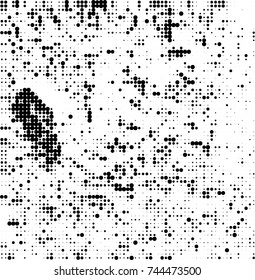 Abstract halftone wave dotted background. Futuristic twisted grunge pattern, dot, circles. Vector futuristic texture for posters, sites, business cards, postcards, interior design, labels.