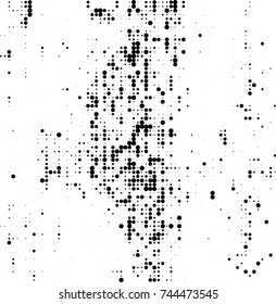 Abstract halftone wave dotted background. Futuristic twisted grunge pattern, dot, circles. Vector futuristic texture for posters, sites, business cards, postcards, interior design, labels.