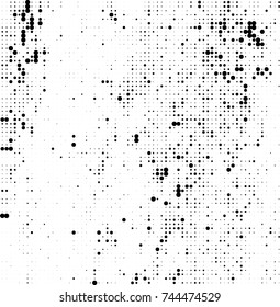 Abstract halftone wave dotted background. Futuristic twisted grunge pattern, dot, circles. Vector futuristic texture for posters, sites, business cards, postcards, interior design, labels.