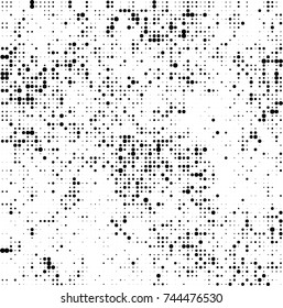 Abstract halftone wave dotted background. Futuristic twisted grunge pattern, dot, circles. Vector futuristic texture for posters, sites, business cards, postcards, interior design, labels.