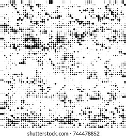 Abstract halftone wave dotted background. Futuristic twisted grunge pattern, dot, circles. Vector futuristic texture for posters, sites, business cards, postcards, interior design, labels.