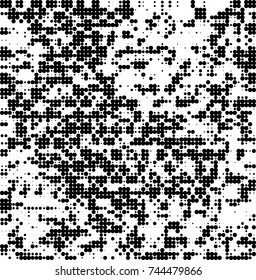 Abstract halftone wave dotted background. Futuristic twisted grunge pattern, dot, circles. Vector futuristic texture for posters, sites, business cards, postcards, interior design, labels.