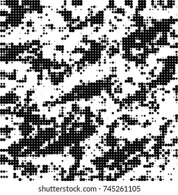 Abstract halftone wave dotted background. Futuristic twisted grunge pattern, dot, circles. Vector futuristic texture for posters, sites, business cards, postcards, interior design, labels.