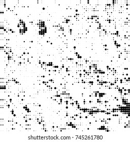 Abstract halftone wave dotted background. Futuristic twisted grunge pattern, dot, circles. Vector futuristic texture for posters, sites, business cards, postcards, interior design, labels.