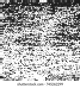 Abstract halftone wave dotted background. Futuristic twisted grunge pattern, dot, circles. Vector futuristic texture for posters, sites, business cards, postcards, interior design, labels.