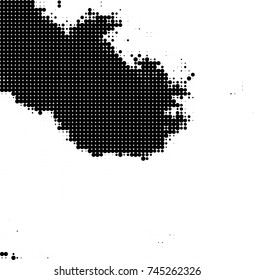 Abstract halftone wave dotted background. Futuristic twisted grunge pattern, dot, circles. Vector futuristic texture for posters, sites, business cards, postcards, interior design, labels.