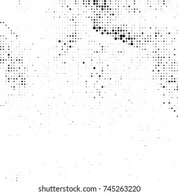Abstract halftone wave dotted background. Futuristic twisted grunge pattern, dot, circles. Vector futuristic texture for posters, sites, business cards, postcards, interior design, labels.